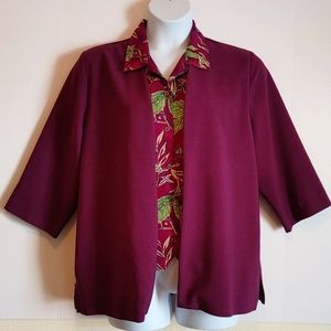 Allison Daley size 18W, 3/4 sleeve blouse